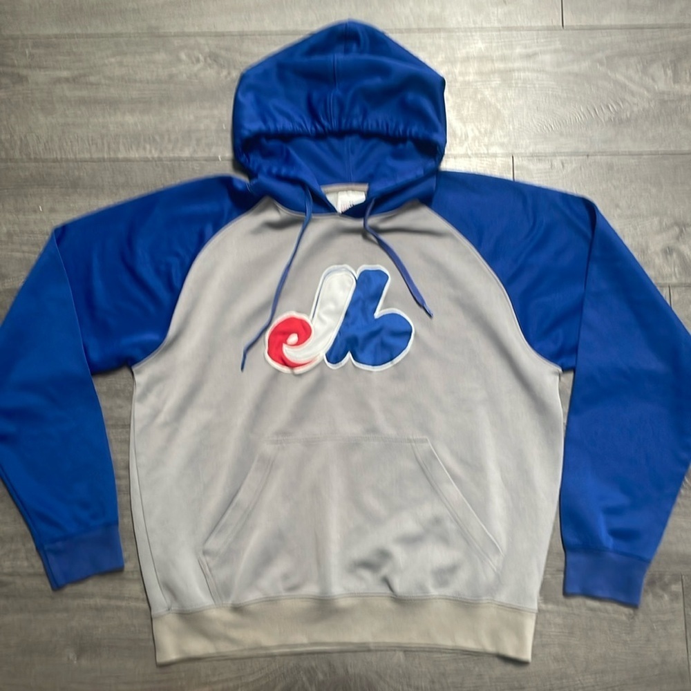 Vintage 1990s Montreal Expos Hoodie Sweater MLB Genuine Merchandise Adult
